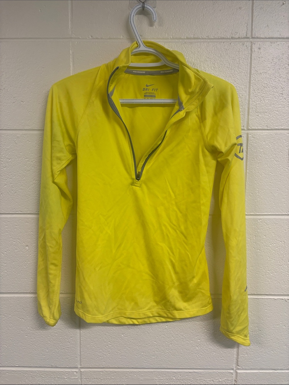 Nike Dri-FIT running Bright Yellow Quarter-Zip Top